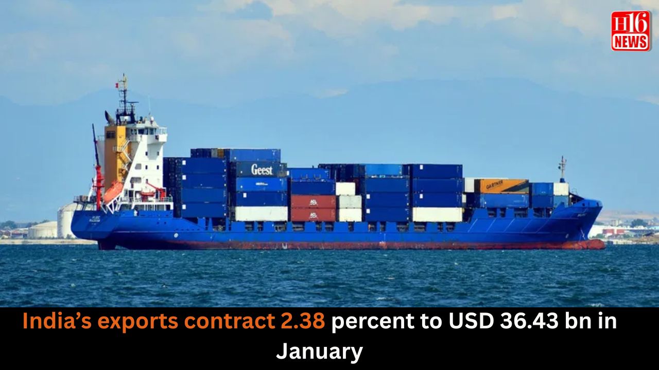 India’s exports contract 2.38 percent to USD 36.43 bn in January